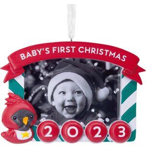 Baby's First Christmas Photo Holder 2023 Hallmark Christmas Tree Ornaments Frame